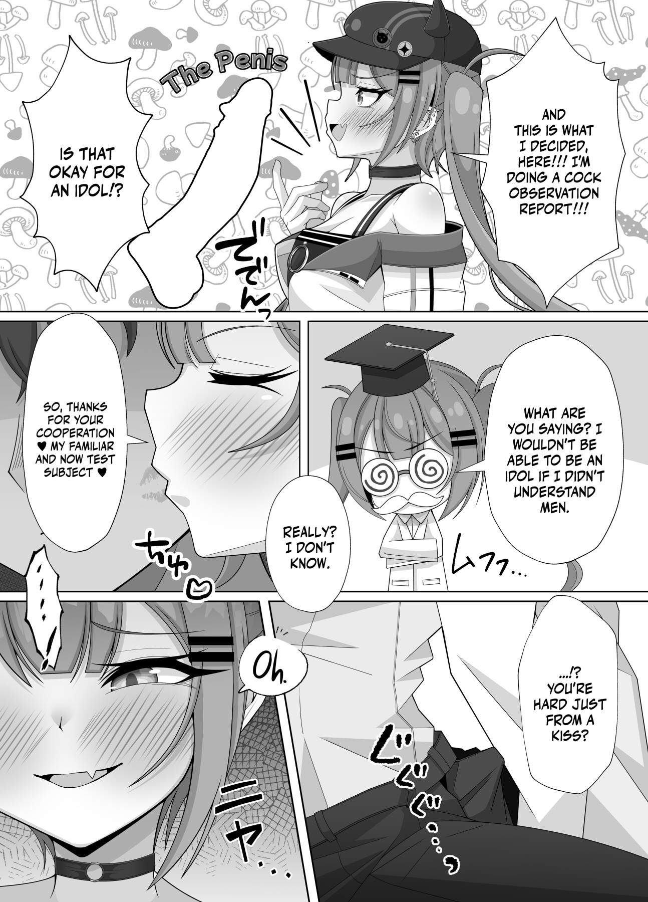 Hentai Manga Comic-Tokoyami Towa's Free Dick Research!-Read-3